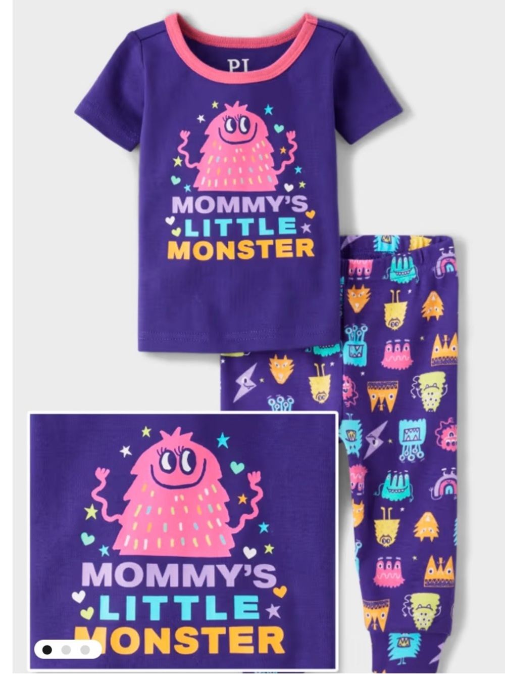 The Children's Place Purple and Pink Kids Pajama Set - Solar Storm